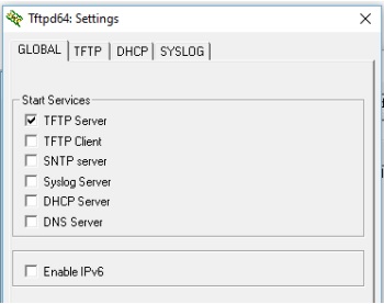 Thẻ GLOBAL tích TFTP server